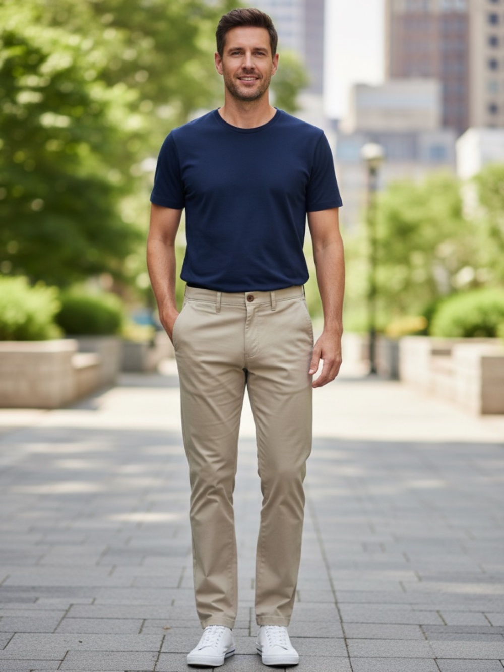 NWT beige chino style pants 34x30